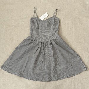 NWT Wayf Striped Mini Dress with Pockets | Size M